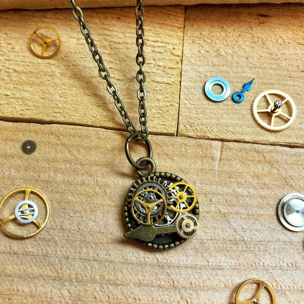 Victorian Steampunk Clockwork Necklace