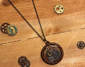 Steampunk Victorian Clockwork Necklace