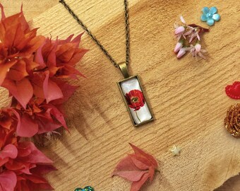Red Floral Necklace