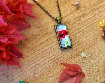 Red Floral Necklace