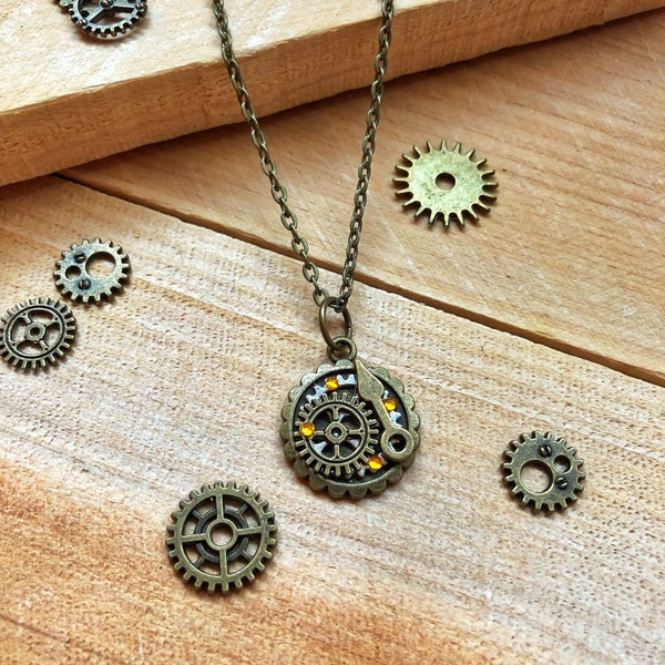 Victorian Steampunk Clockwork Necklace