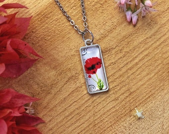 Red Floral Necklace