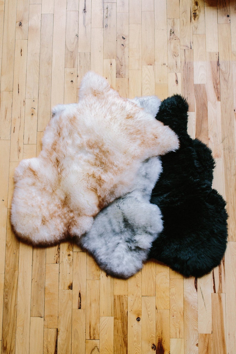 Sheepskin Rug // Sheepskin Dog Bed // Gray Tipped Sheepskin // Etsy