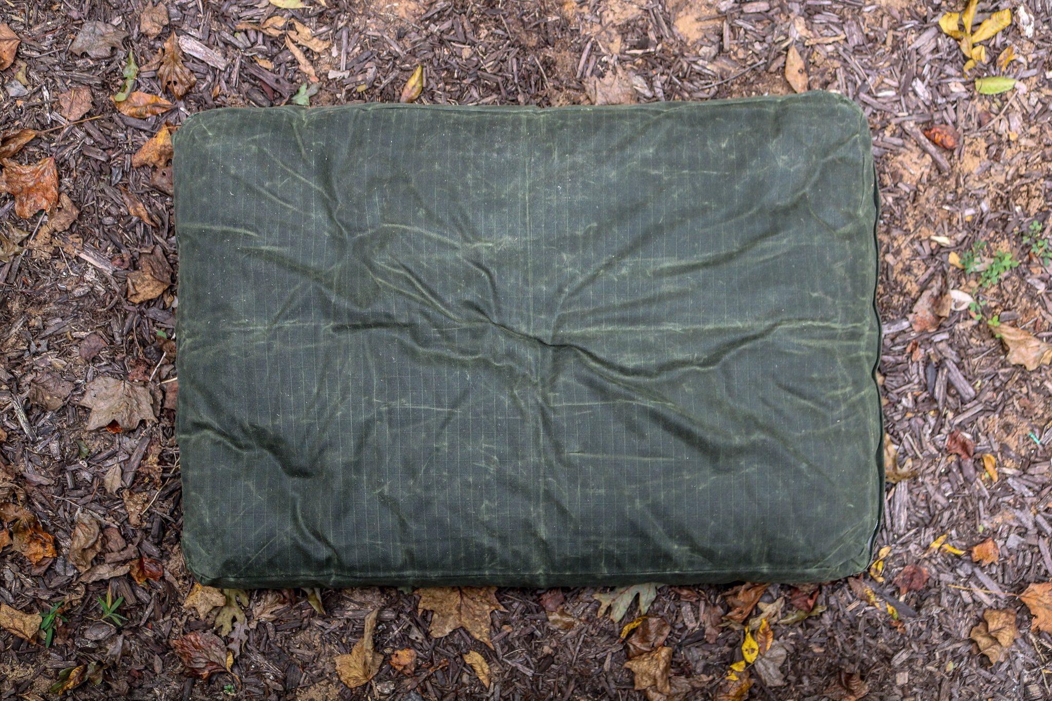 Waxed Canvas Dog Bed // Waterproof Dog Bed // Black Green Etsy