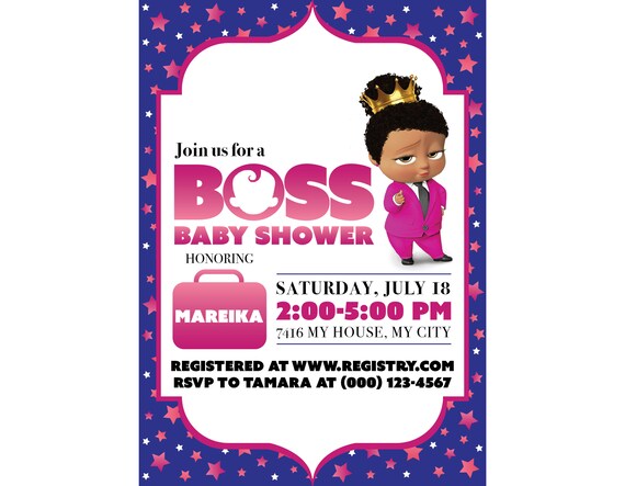 boss baby shower invitations