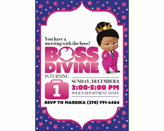 Boss Baby Girl Birthday Invitation Etsy boss-baby-girl-birthday-invitation-etsy