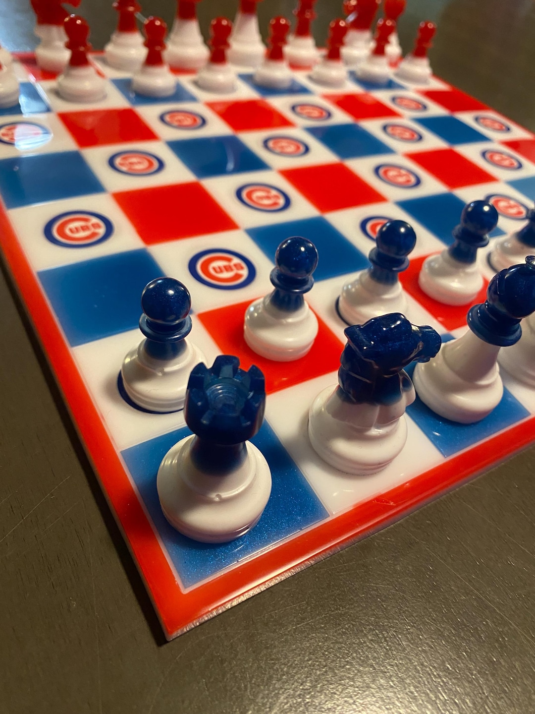 Custom Color Chessboard | Personalized Resin Chess Board | Team, School ...