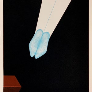 Mid-Century Modern, Contemporary Silk Screen Print, Fritz Genkinger, from Universe Art 1972 Calendar March
