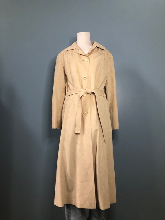 Vintage Long Dress COAT / Belted Frock Coat / SPRI