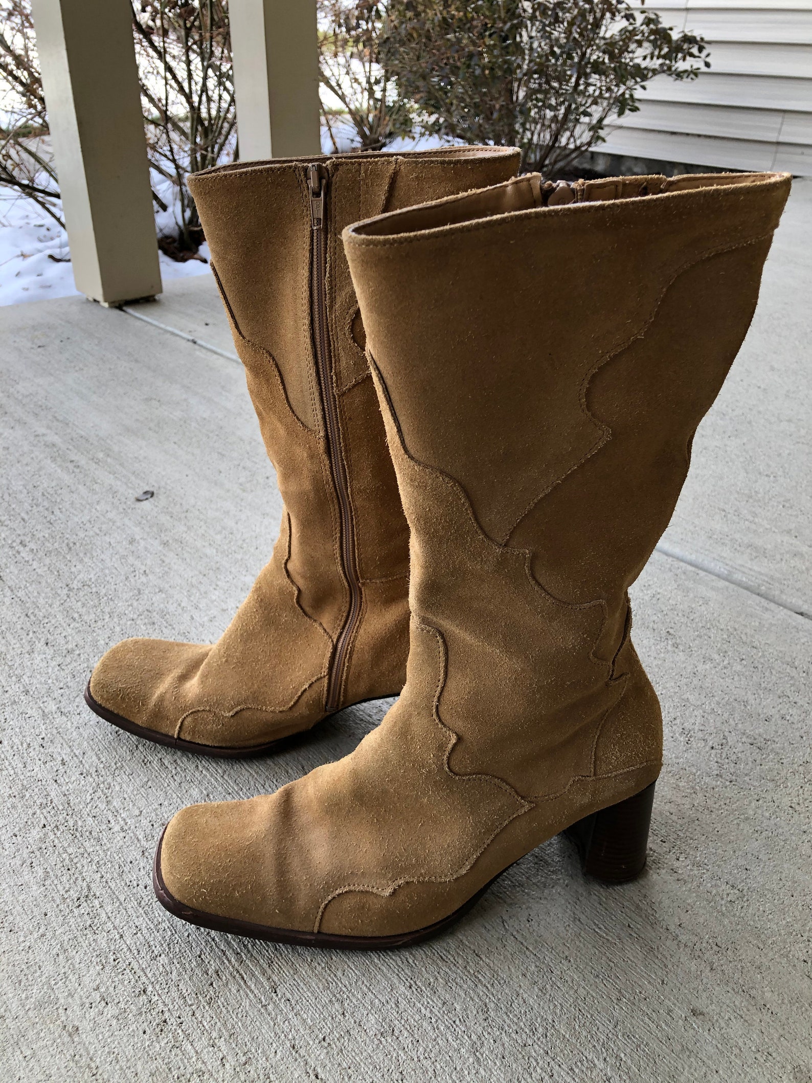 camel wide calf boots