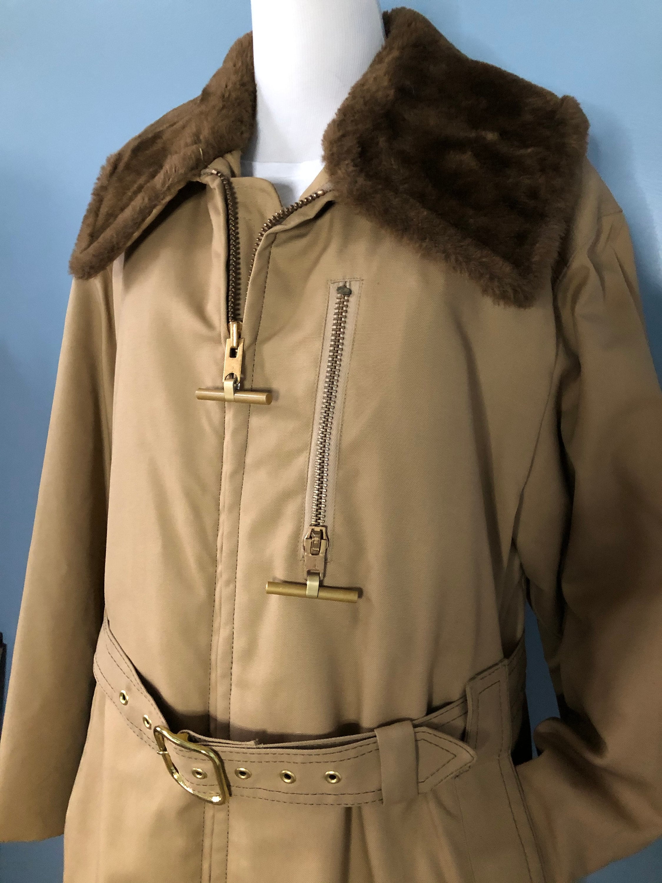 Vintage MEN'S Mighty Mac COAT / Heavy Winter Belted Coat / Etsy