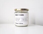 FROST + FLORA - soy candle | scented soy candles made with natural soy wax 8 oz | Gift ideas for Christmas, fall autumn