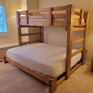 Queen Bunkbed - Solid Wood Adult Queen Bunk Beds. Custom Sizes available