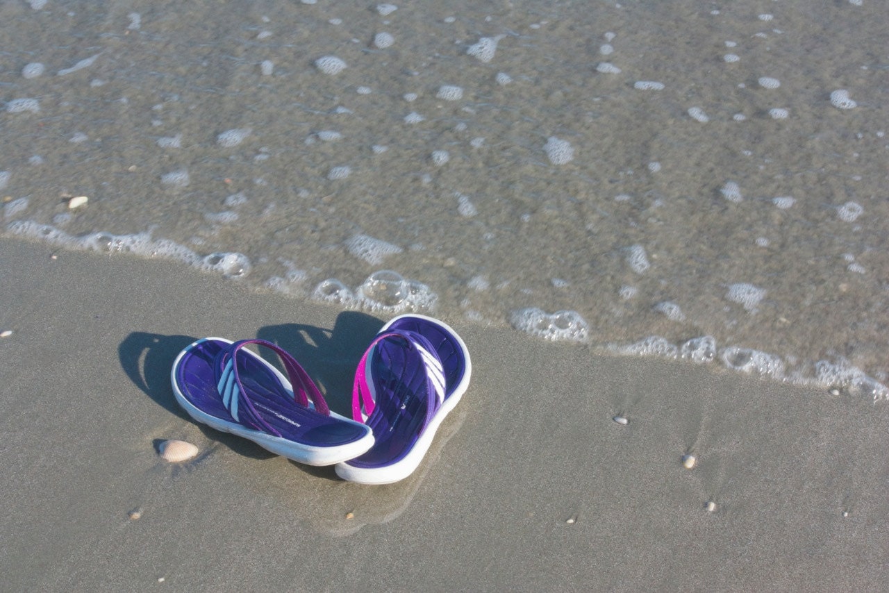 sandals on the beach