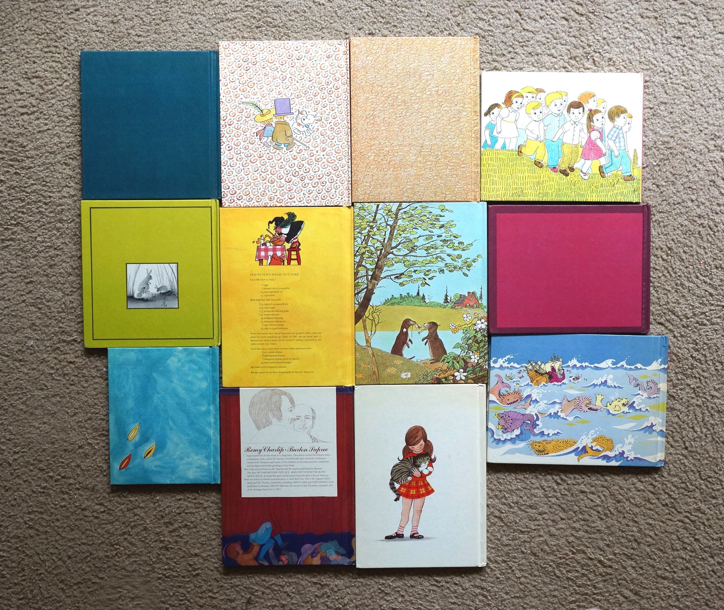 Vintage Set of 12 Hardbound Children's Picture Books, 1960s