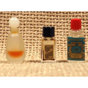 Set of 3 Vintage Mini Perfume Bottles, Estee Lauder Private Collection, Pirouette & No 4711 Perfume Bottles, Collectable Gift For Her