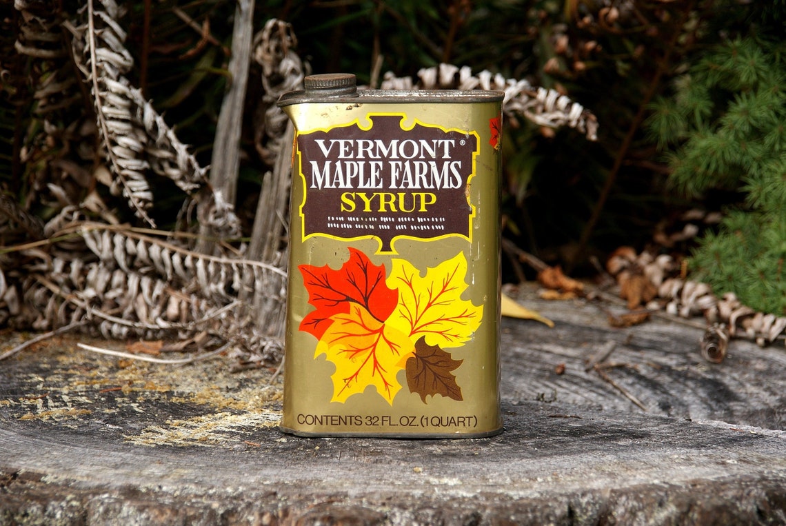 Vintage Maple Syrup Tin Can Rare 1950's Vermont Maple Etsy Canada