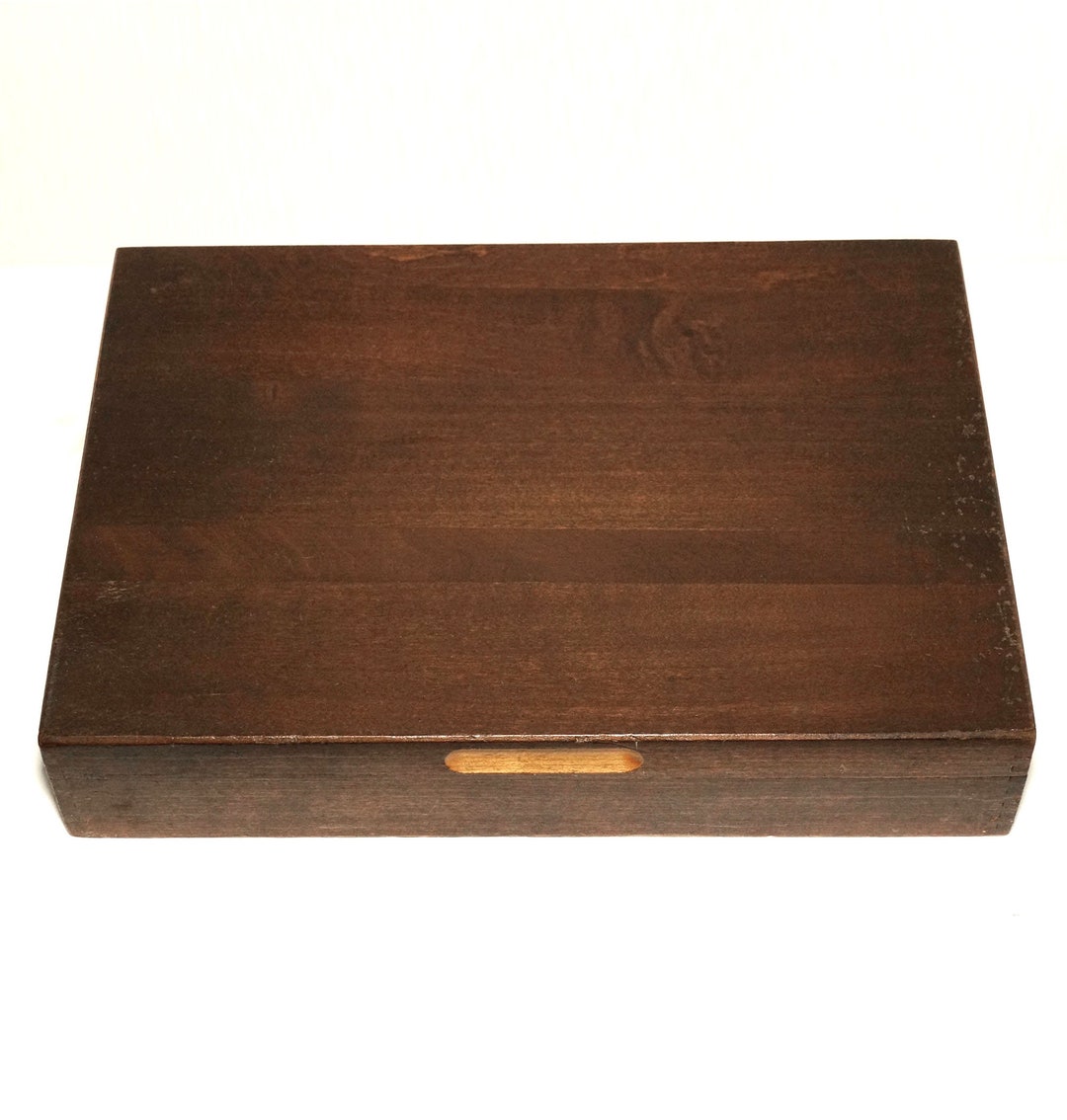Vintage 1950's Silverware Chest, Wood Silverware Box, Mid Century