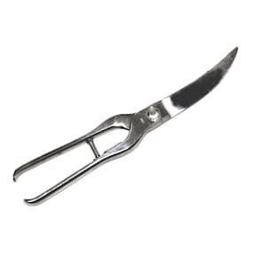 RARE Vintage Quality Poultry Sheers, 9-1/2-inches Long Stainless Steel Curved Kitchen Scissors with Latch, Made in Italy, Chef or Florist