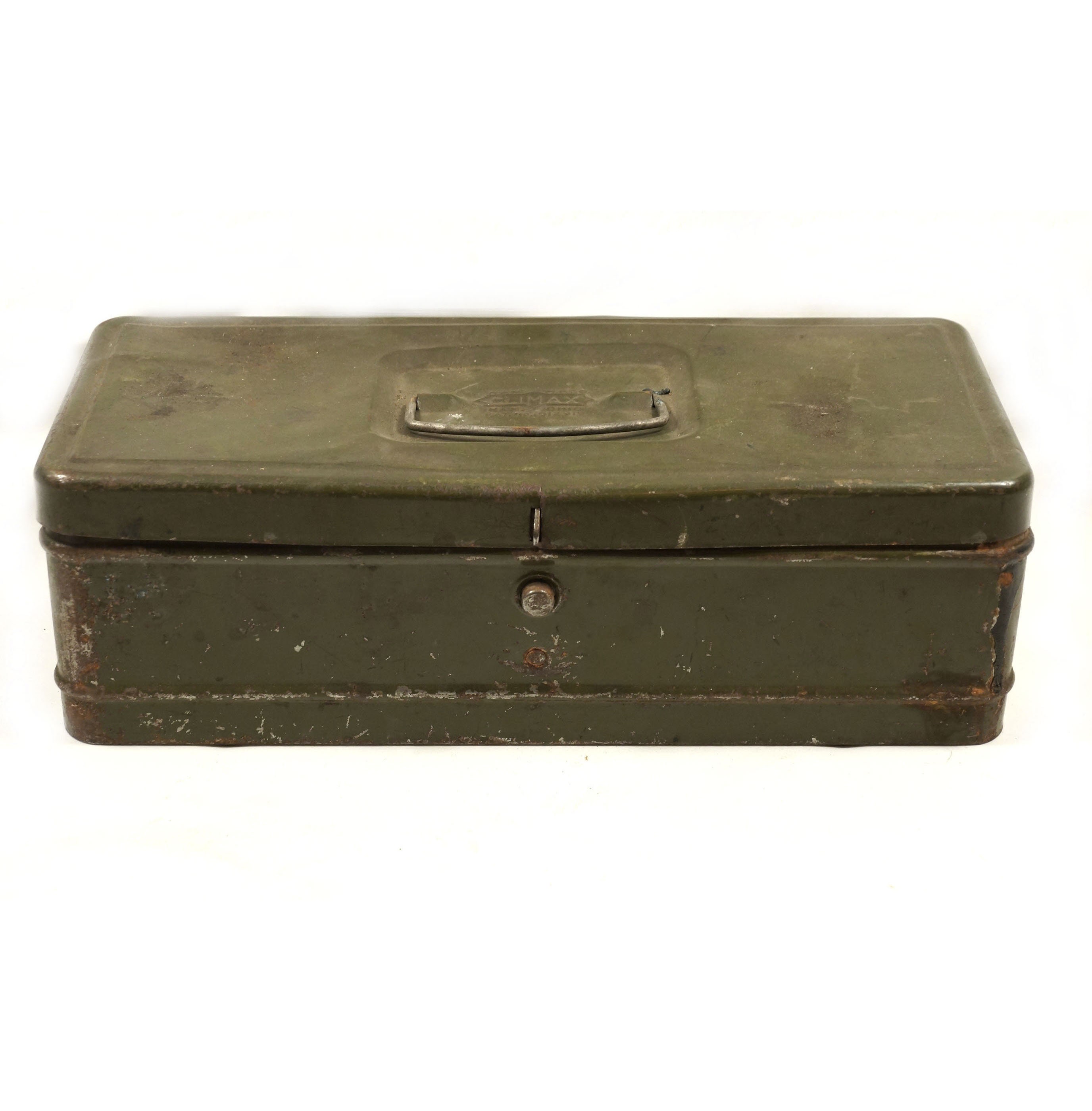 Mitchell Metal Tool Tackle Box Green Shakespeare Fishing Vintage 1950s  Display