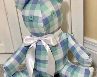 Handmade Memory Bear Keepsake from shirts-easy process