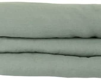 Viridian Sage color Pure linen Duvet cover. 100% organic flax linen. European grown and woven