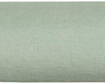 Viridian sage color Pure linen Fitted sheet. 100% organic flax linen. European grown and woven