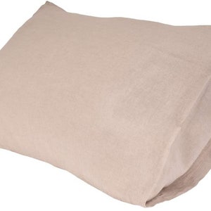 Natural color pillowcases. 100% organic flax linen. European grown and woven