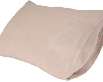 Natural color pillowcases. 100% organic flax linen. European grown and woven