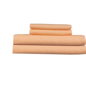 Fiji Coral Pure linen Sheet set. 4 pieces -- flat, fitted sheets and two pillow cases. 100% organic flax linen. European grown and woven