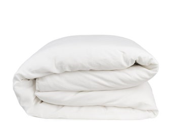 WHITE Pure linen Duvet cover. 100% organic flax linen. European grown and woven