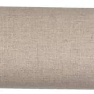 May include: A light beige, cylindrical bolster pillow. The pillow has a rounded shape and a textured fabric surface. The neutral color and simple design make it suitable for various decor styles. The pillow is approximately 12 inches long.