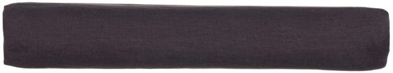 Charcoal black color Pure linen Flat sheet. 100% organic flax linen. European grown and woven image 1