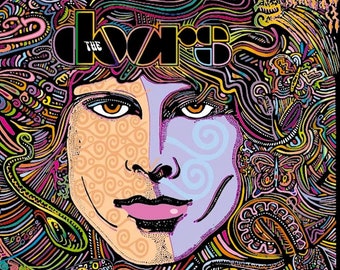 The Doors, The Lizard King, Jim Morrison, art print by Posterography