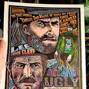 The Good the Bad and the Ugly, Clint Eastwood, Kunstdruck von Posterografie