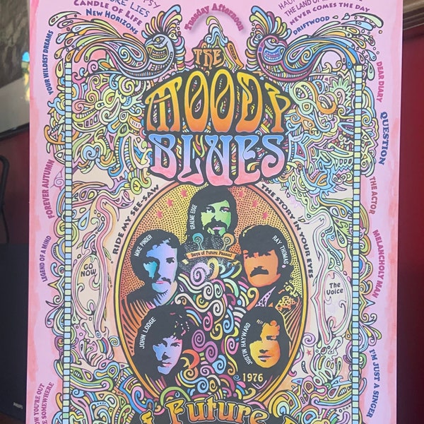 The Moody Blues, art print by Posterography