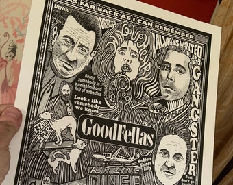 GoodFellas Poster, Robert Deniro, Joe Pesci, art print by Posterography