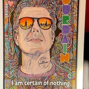 Pôster de Anthony Bourdain, impressão artística da Posterography