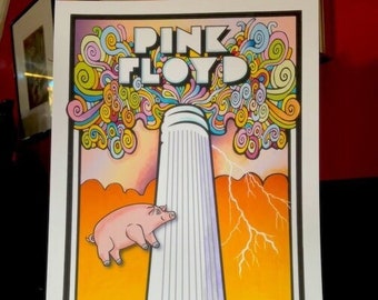 Pink Floyd Poster, art print by Posterography