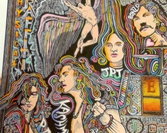 Led Zeppelin Poster, Physical Graffiti Poster, Art Print by
