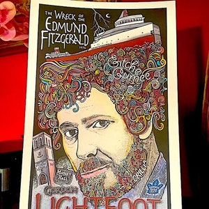 Gordon Lightfoot Poster, art print by Posterography