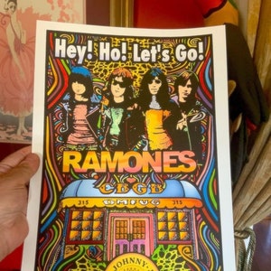 RAMONES, Hey Ho Let&#39;s Go, art print by Posterography