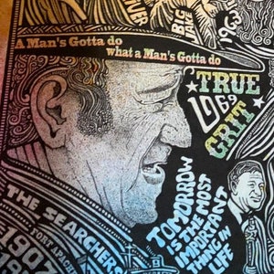 John Wayne poster, by Posterography