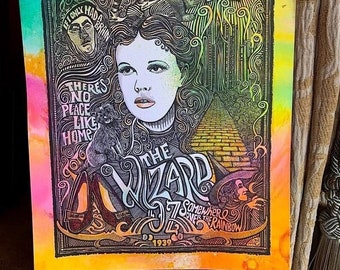 The Wizard of Oz poster, hand-colored by Posterography