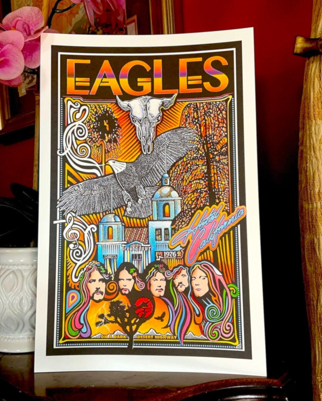 Eagles Band Poster Hotel California Don Henley Joe Walsh Etsy