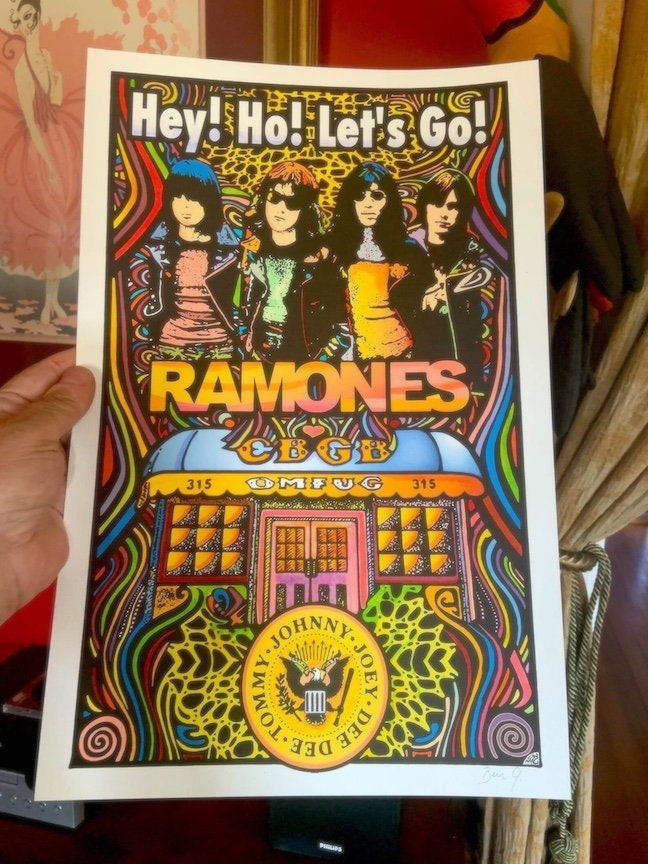RAMONES, Hey Ho Let's Go, Art Print by Posterography - Etsy