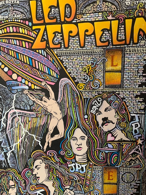 Led Zeppelin Poster, Physical Graffiti Poster, Art Print by
