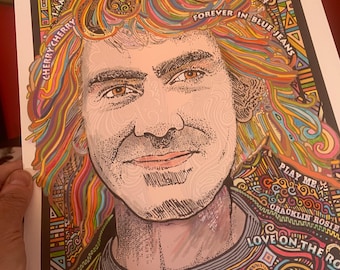 Neil Diamond, art print by Posterography