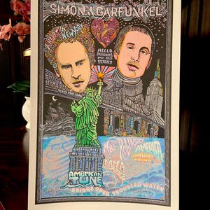 Simon & Garfunkel Poster, Paul Simon, Art Garfunkel, art print by Posterography