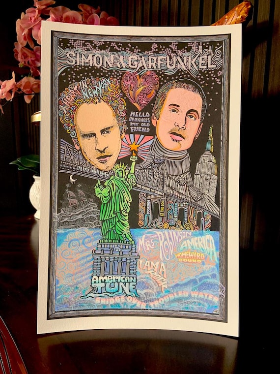 Simon & Garfunkel Poster, Paul Simon, Art Garfunkel, Art Print by